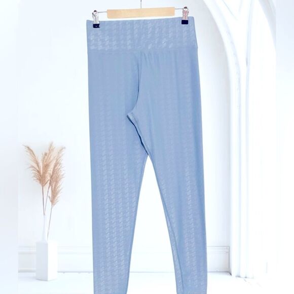 CARBON 38 Leggings Takara Shine Houndstooth Full Length Glacier Blue Size XL - Picture 5 of 12